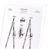 Patent of compass (1904) (Pack of 8 cards)