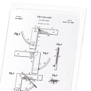 Patent of try square (1908) (Pack of 8 cards)