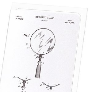 Patent of reading glass (1890) (Pack of 8 cards)