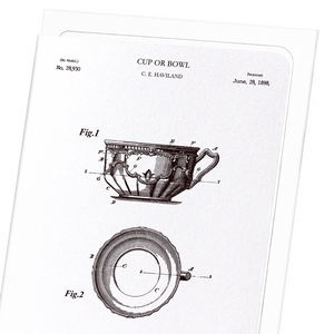 Patent of cup or bowl (1898) (Pack of 8 cards)