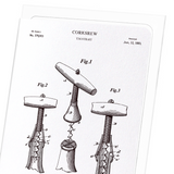 Patent of corkscrew (1883) (Pack of 8 cards)