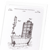 Patent of shower bath (1890) (Pack of 8 cards)