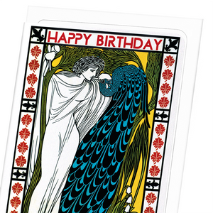 Birthday peacock (Pack of 8 cards)