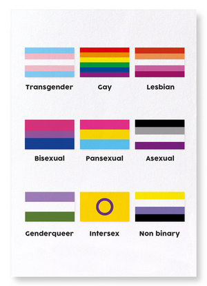 Table of LGBT pride flags (Pack of 2 prints)