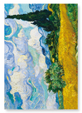 Wheat field with cypresses (1889) : 2 prints