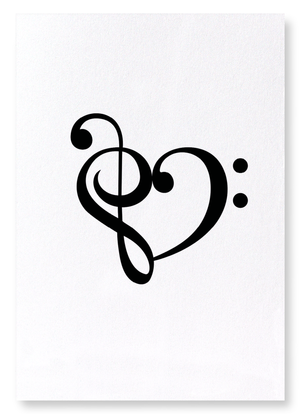 Treble bass heart : 2 prints