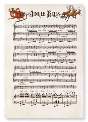 Jingle bells music score : 2 prints