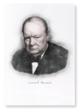 Portrait of churchill : 2 prints