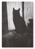 Cat on a book : 2 prints