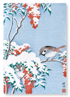 Sparrows on nandina (Pack of 2 prints)