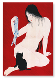 Nude with black cat c.1930 (Pack of 2 prints)