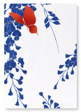 Red butterfly and wisteria (Pack of 2 prints)