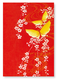 Butterflies and cherry blossoms (Pack of 2 prints)