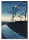 Canal by moonlight (Pack of 2 prints)