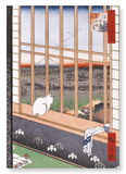 Asakusa rice fields cat (Pack of 2 prints)