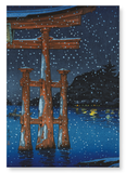 Miyajima snowy night (Pack of 2 prints)