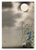 Flowers and full moon (Pack of 2 prints)