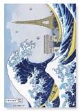 Great wave of paris (Pack of 2 prints)