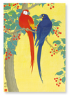 Two parrots and berries (Pack of 2 prints)