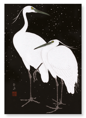 Herons in the snow (Pack of 2 prints)