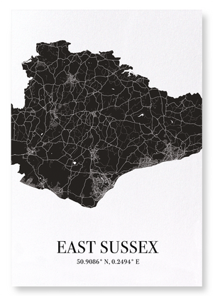 East Sussex cutout (Pack of 2 prints)