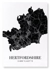 Hertfordshire cutout (Pack of 2 prints)