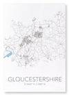 Gloucestershire cutout (Pack of 2 prints)