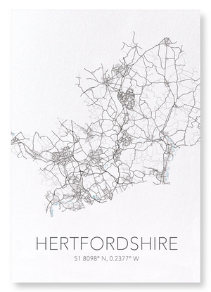 Hertfordshire cutout (Pack of 2 prints)