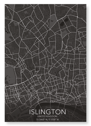 Islington full map (Pack of 2 prints)