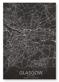 Glasgow full map (Pack of 2 prints)