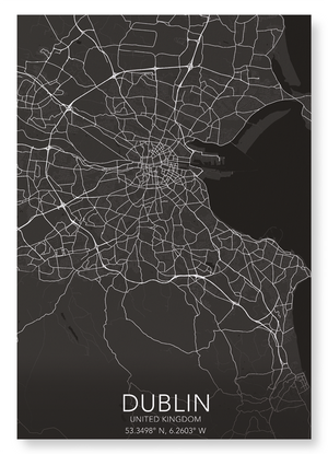 Dublin full map (Pack of 2 prints)