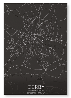 Derby full map (Pack of 2 prints)