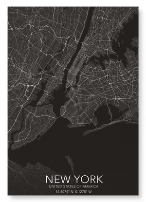 New York full map (Pack of 2 prints)