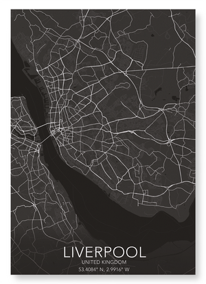 Liverpool full map (Pack of 2 prints)