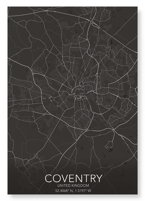 Coventry full map (Pack of 2 prints)