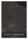 North Yorkshire full map (Pack of 2 prints)