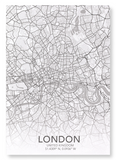 London full map (Pack of 2 prints)