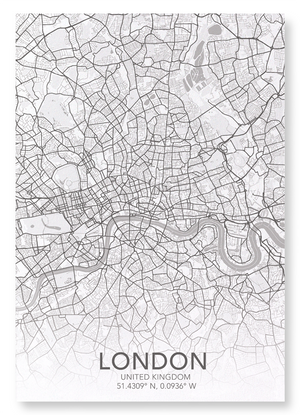 London full map (Pack of 2 prints)