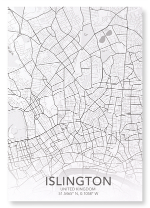 Islington full map (Pack of 2 prints)