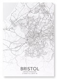 Bristol full map (Pack of 2 prints)