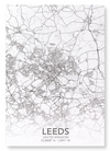 Leeds full map (Pack of 2 prints)