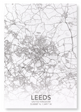 Leeds full map (Pack of 2 prints)