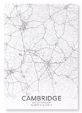 Cambridge full map (Pack of 2 prints)