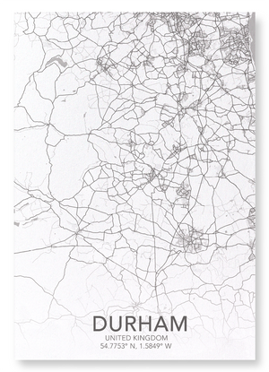 Durham full map (Pack of 2 prints)