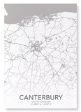 Canterbury full map (Pack of 2 prints)