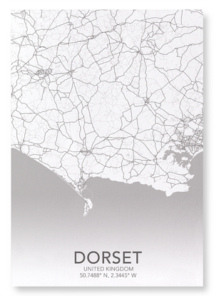 Dorset full map (Pack of 2 prints)