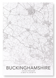 Buckinghamshire full map (Pack of 2 prints)