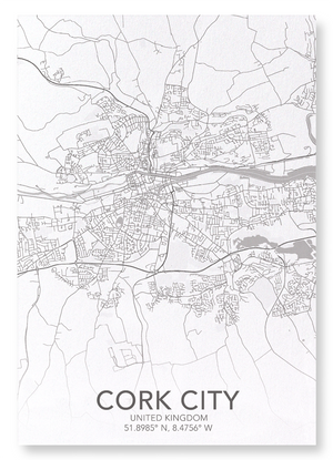 Cork City  full map (Pack of 2 prints)