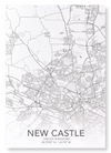 Newcastle full map (Pack of 2 prints)