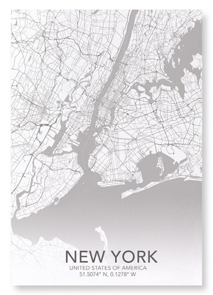 New York full map (Pack of 2 prints)